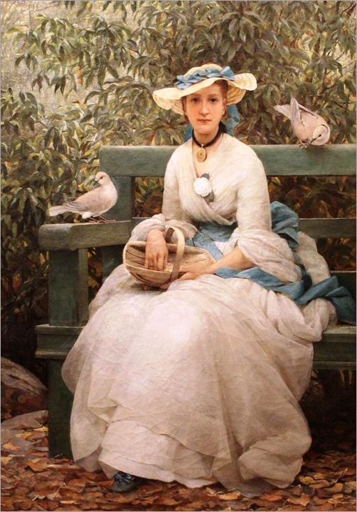Feeding The Doves - by George Dunlop Leslie