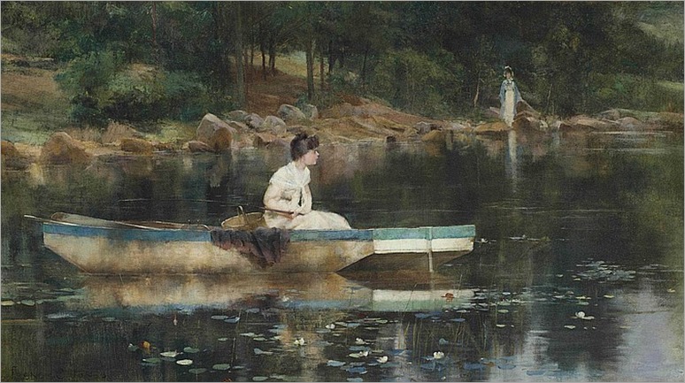 Francis Coates Jones (1857-1932)-woman fishing